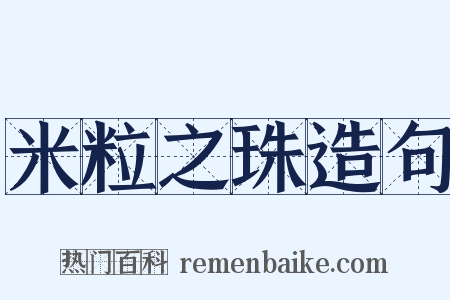 米粒之珠造句是什么意思的图片